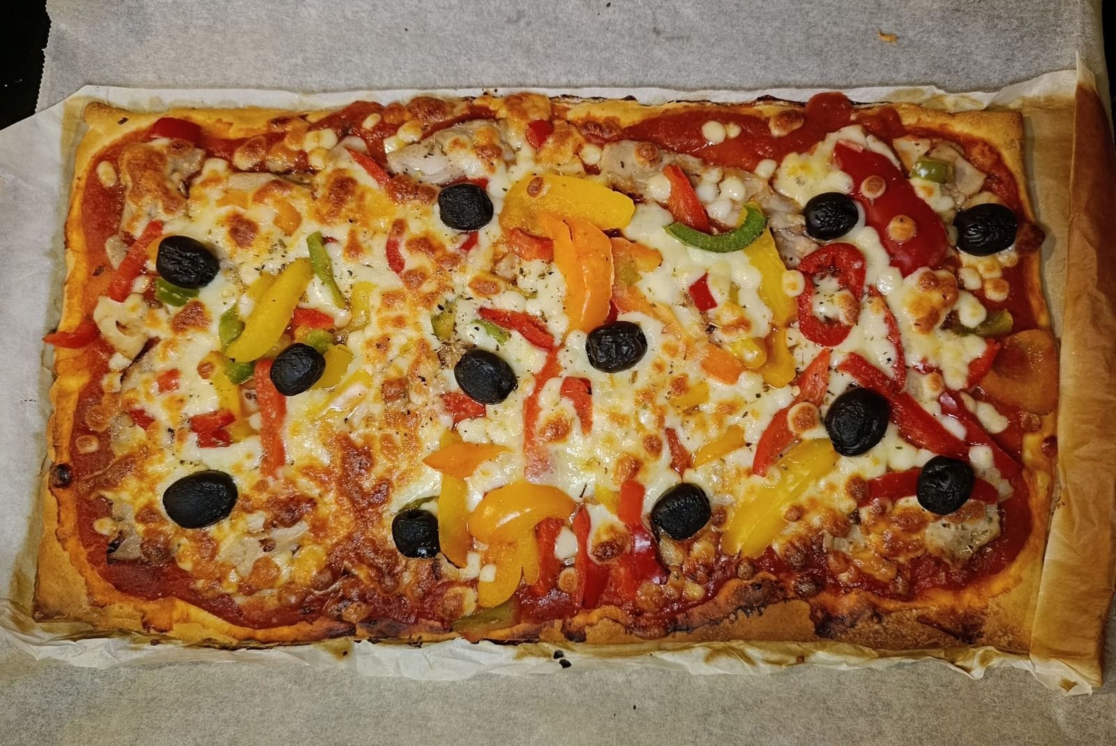 Pizza poulet poivrons