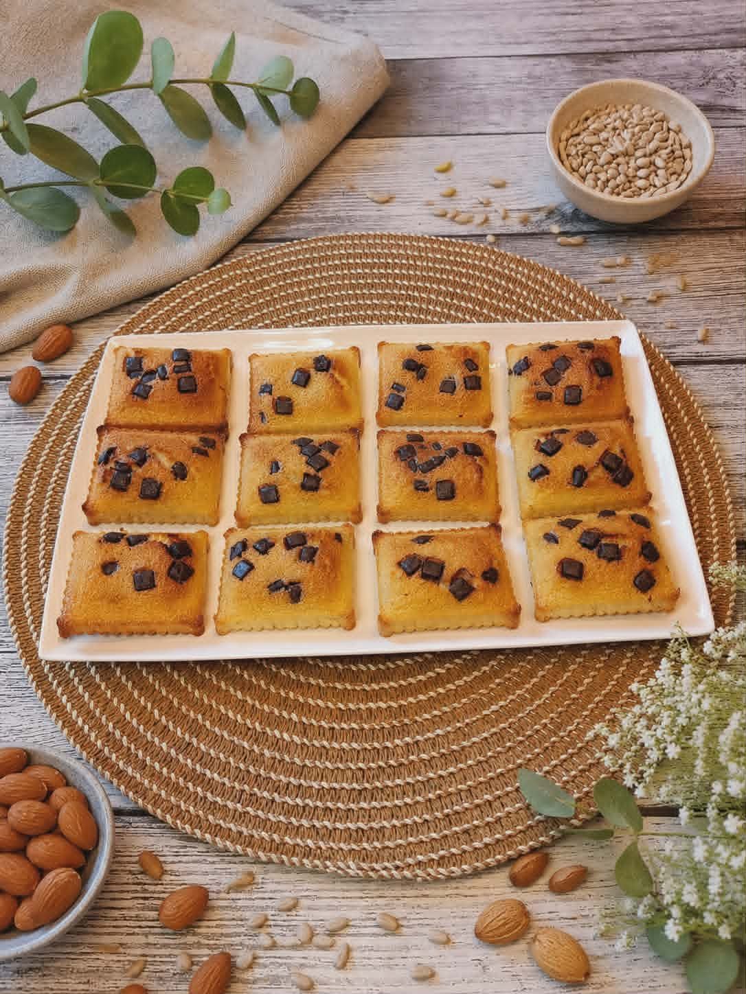 Financiers aux chunks sans cacao