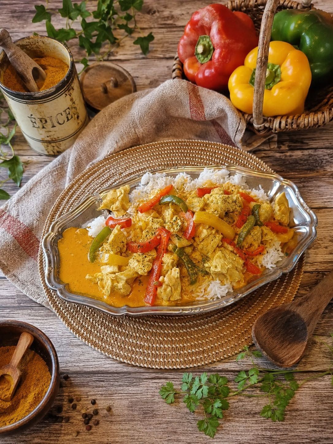 Curry de poulet à la noix de coco au Thermomix