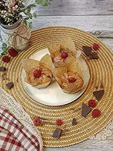 Muffins chocolat au coeur framboise au Thermomix