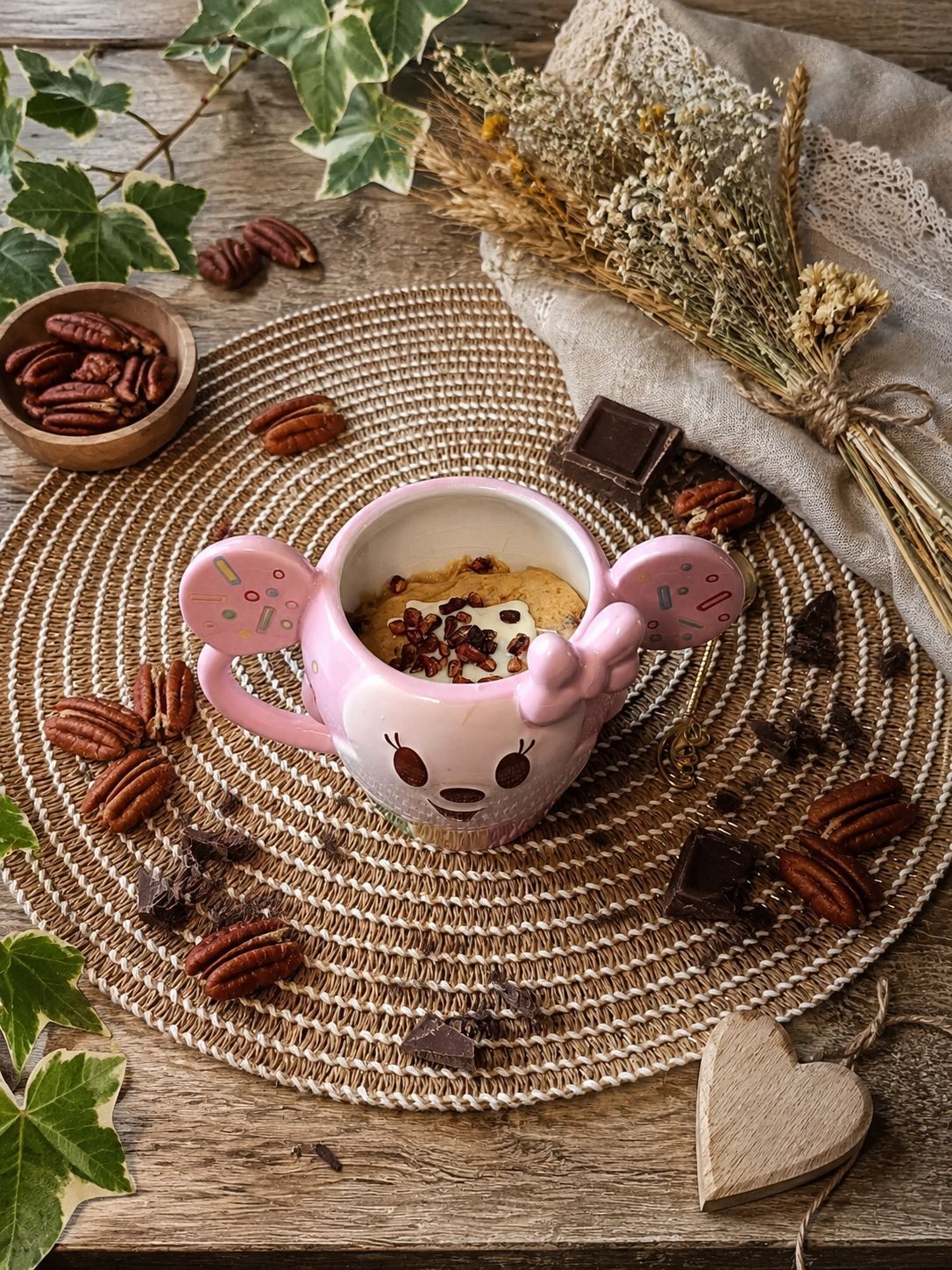 Mug muffin pécan chocolat
