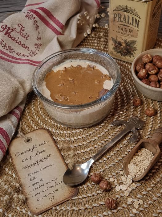 Overnight oats praliné