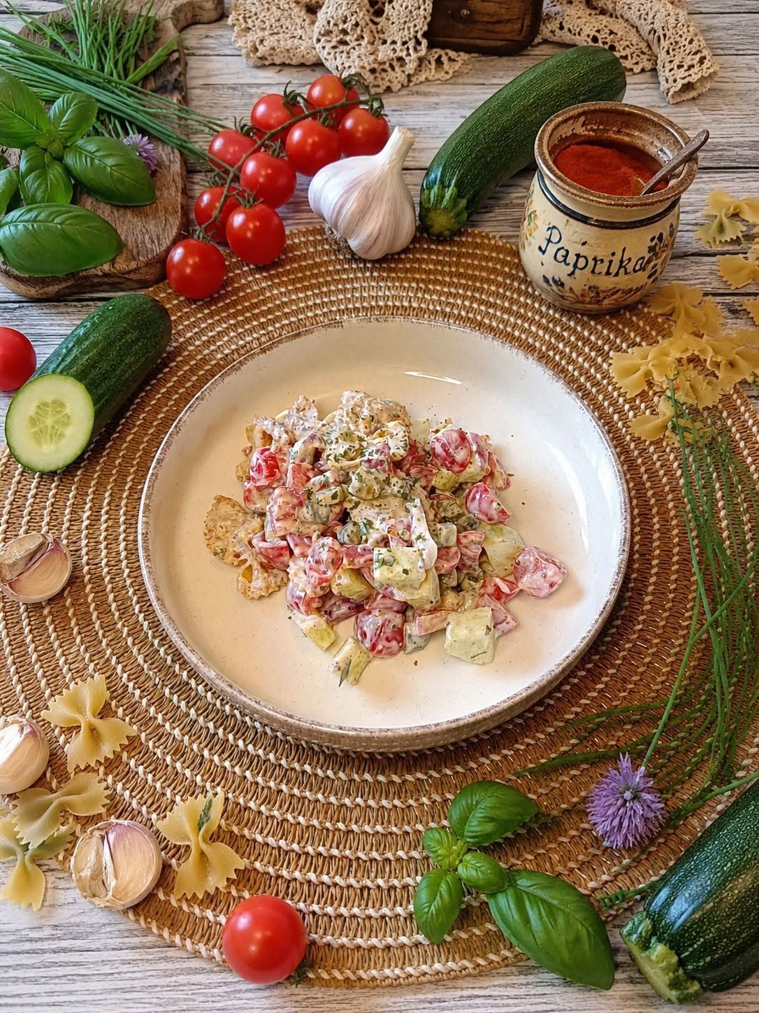 Salade de pâtes croustillantes