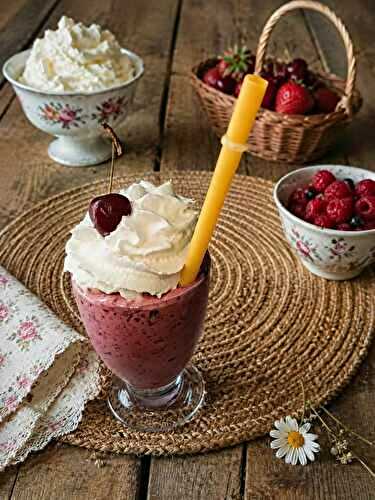 Milkshake aux fruits rouges au Thermomix