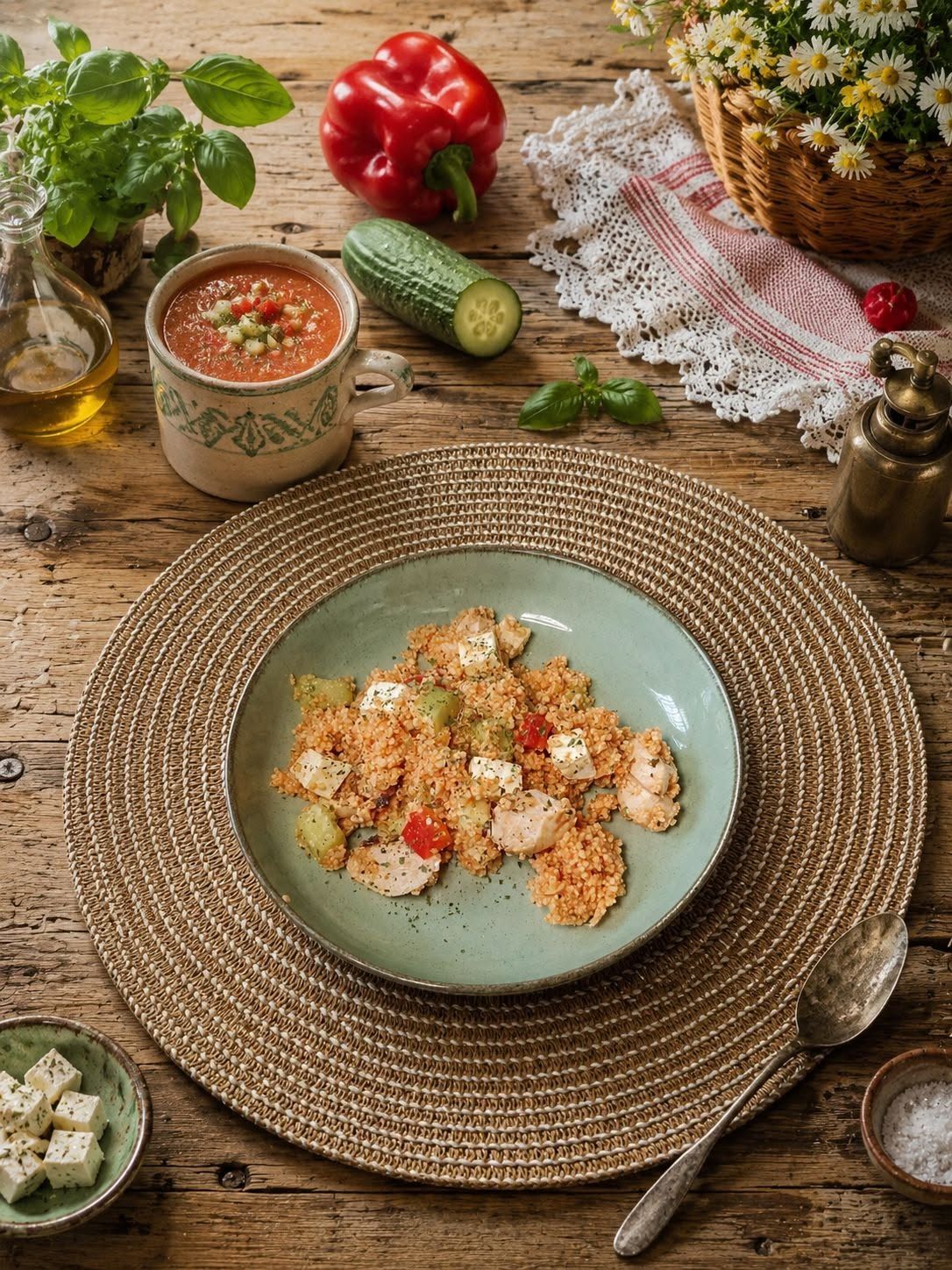 Taboulé au gaspacho sans cuisson