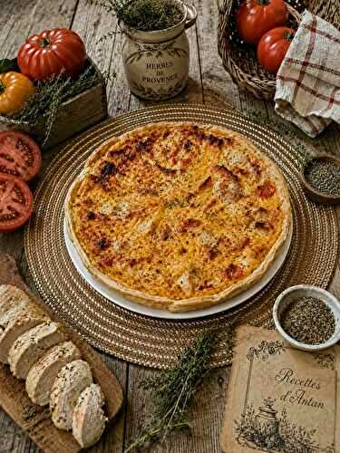Quiche au poulet, tomate à l'ancienne et herbes de Provence