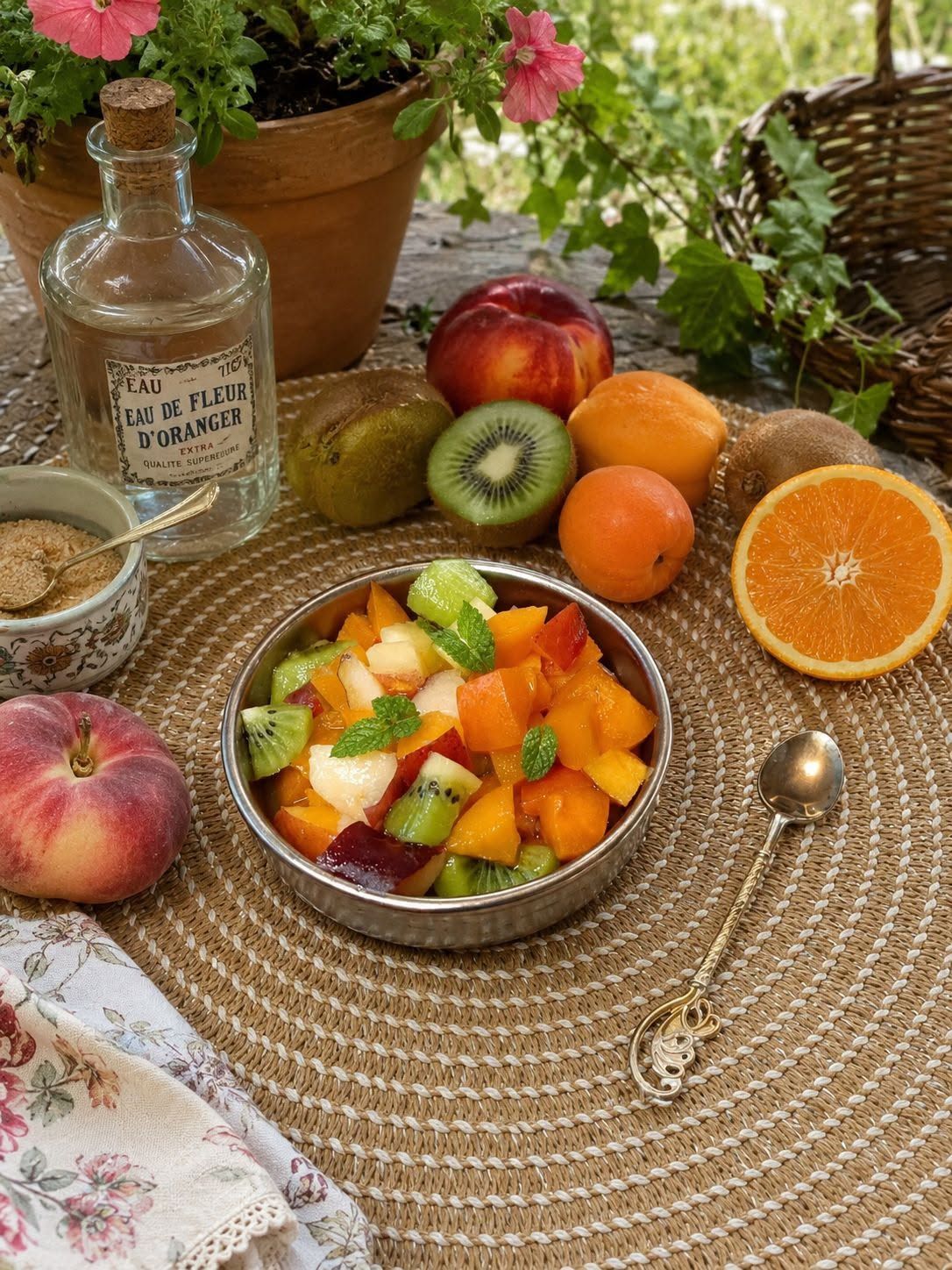 Salade de fruits estivale à la fleur d'oranger