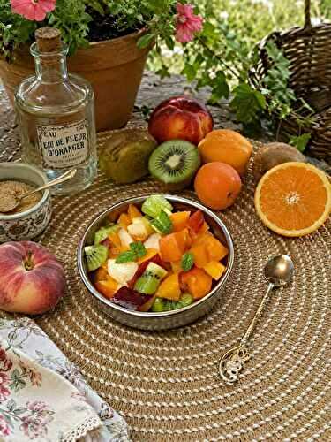 Salade de fruits estivale à la fleur d'oranger