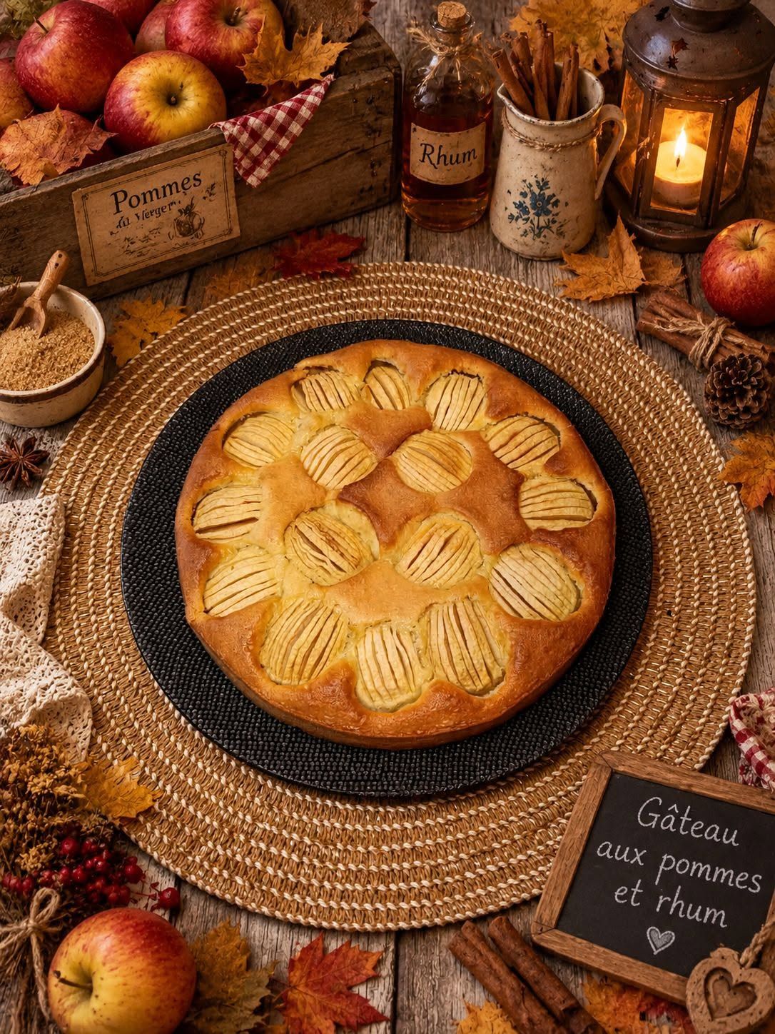 Gâteau aux pommes et rhum au Thermomix
