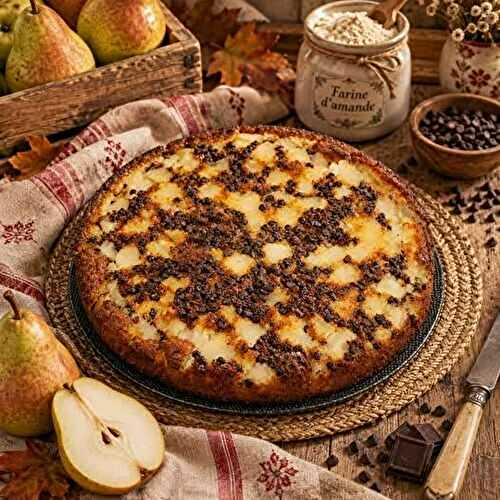 Moelleux poire amande chocolat