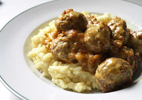 Boulettes de veau sauce cacahuètes