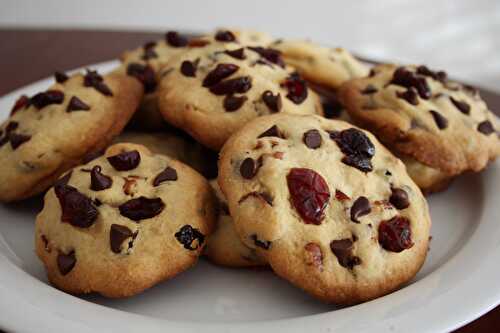 Cookies aux cranberries, noix de pécan et pépites de chocolat