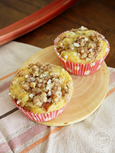 Muffin crumble rhubarbe