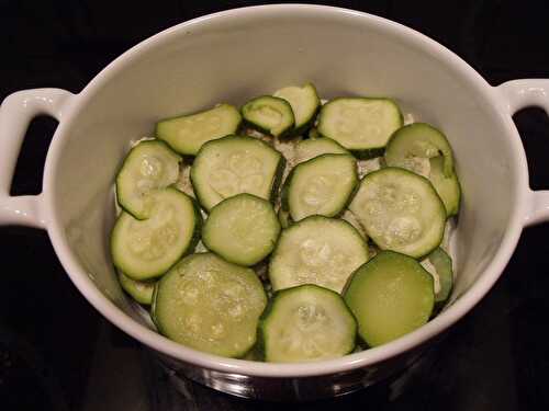 Gratin de ravioles aux courgettes