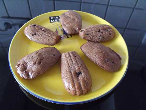 Madeleines à la crème de marrons et aux pépites de café