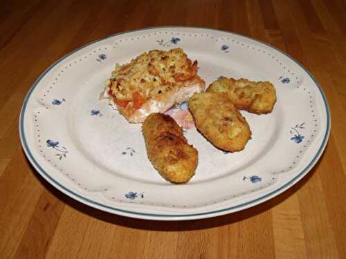 Pavé de saumon gratiné au crumble à la tomate