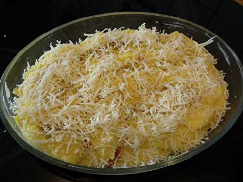 Polenta au fromage et aux lardons