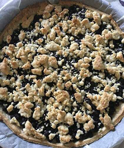 Tarte crumble aux myrtilles