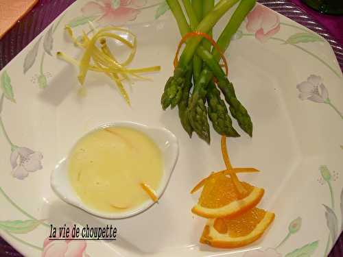 Asperges vertes au beurre d'agrumes