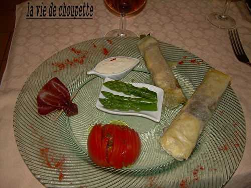 Croustillant aux asperges vertes