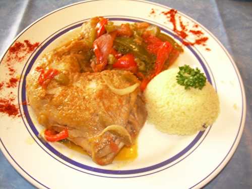 Cuisses de poulet basquaise