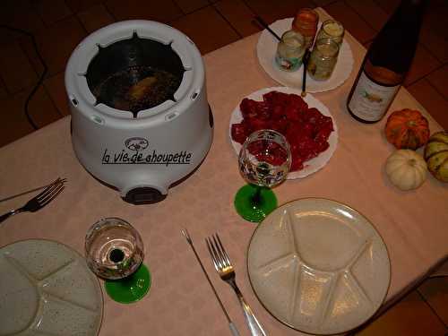 Fondue bourguignonne - Quand Choupette et Papoune cuisinent