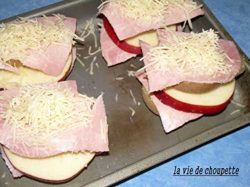 Hamburgers de pommes de terre au jambon