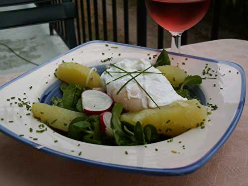 Méli-mélo de pommes de terre salade de mâche