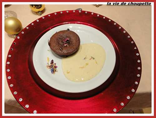 MOELLEUX CREME DE MARRONS-CHOCOLAT ET SA CREME ANGLAISE A LA VANILLE - Quand Choupette et Papoune cuisinent
