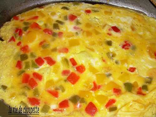 Omelette aux 3 poivrons