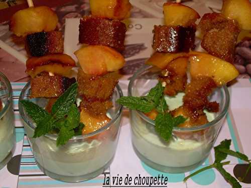 Petites brochettes de nectarines