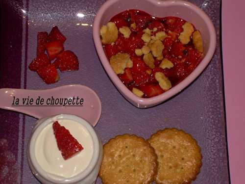 Poêlée de fraises croquantes