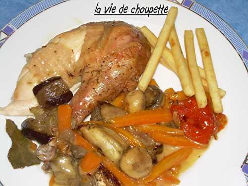 Poulet au four "à l'arrache..." - Quand Choupette et Papoune cuisinent