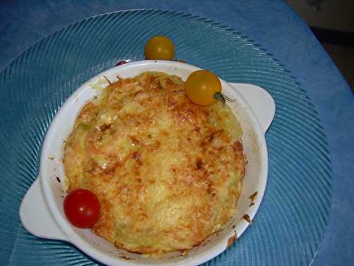 Quiche au saumon fumé-poireaux sans pâte