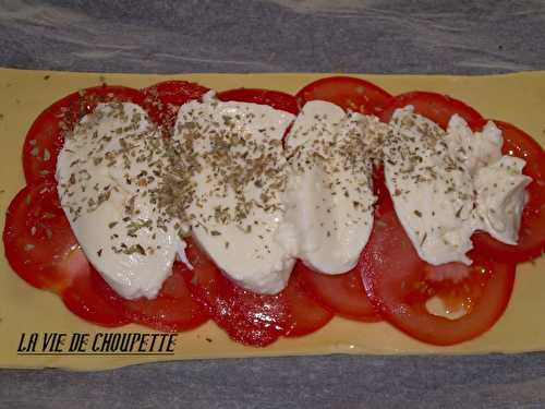 Rectangle de tomates/mozzarelle