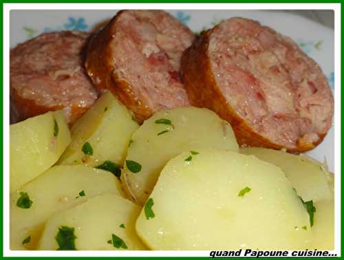 SALADE DE POMMES DE TERRE TIEDE ET ANDOUILLE DU VAL D'AJOL