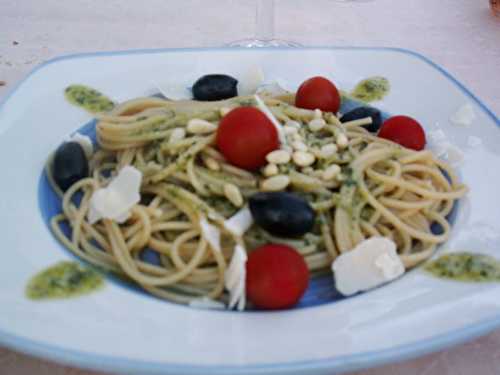 Spaghettis au basilic - Quand Choupette et Papoune cuisinent