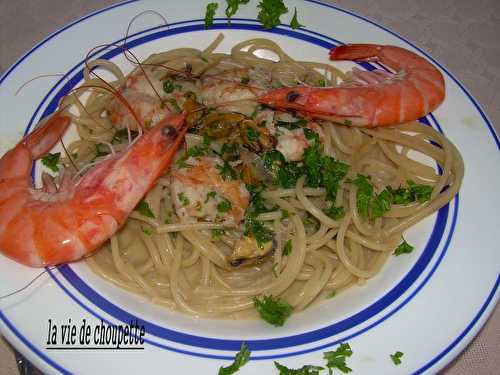 Spaghettis aux moules marinières - Quand Choupette et Papoune cuisinent