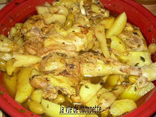 Tajine de poulet au topinambours