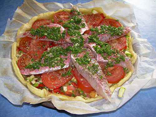 Tarte provençale croustillante aux filets de rougets grillés