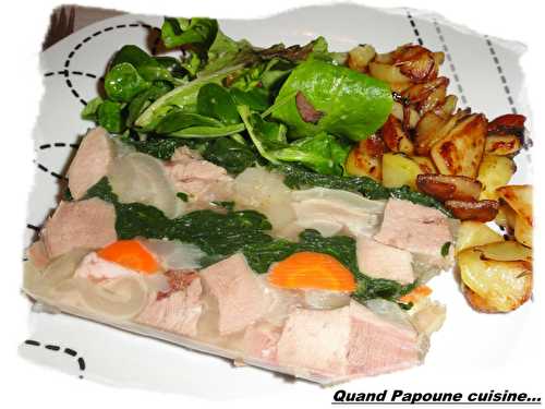 TERRINE DE LANGUE ET PIEDS DE VEAU AUX LEGUMES