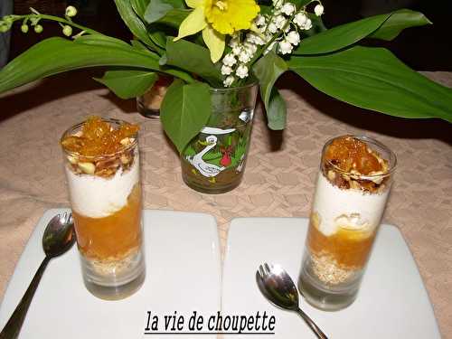 Verrines express à l'abricot - Quand Choupette et Papoune cuisinent