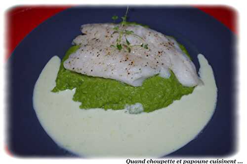 DOS D'EGLEFIN ET PUREE DE PETITS POIS