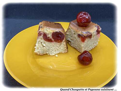 GÂTEAU A LA CONFITURE DE RHUBARBE ET CERISES CONFITES AU TM OU PAS ...