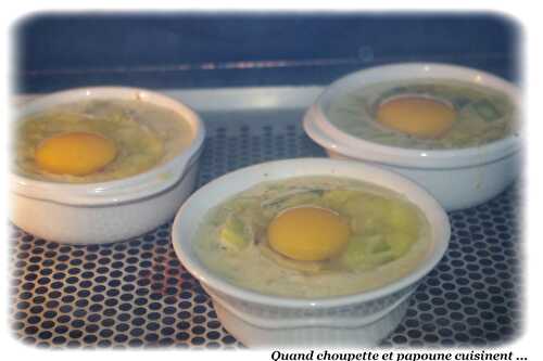 OEUF COCOTTE AU POIREAU