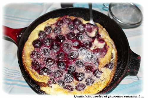 CLAFOUTIS AUX CERISES A LA POÊLE