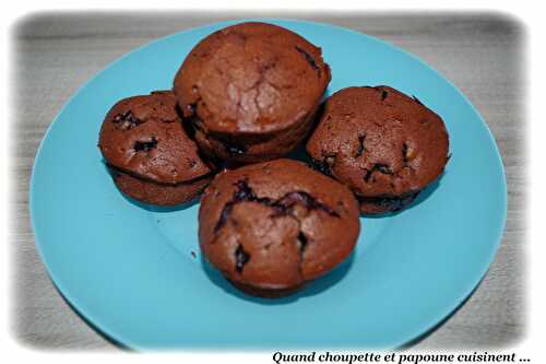 MUFFINS MYRTILLES CHOCOLAT NOIR