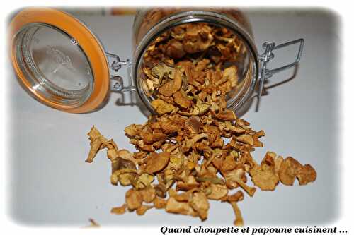 CHANTERELLES EN TUBES ET PIEDS DE MOUTON DESHYDRATES