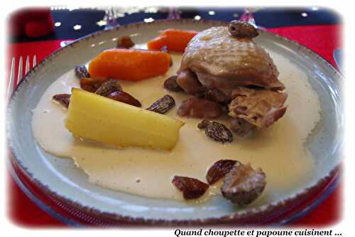 BLANQUETTE DE CHAPON DE NOËL AUX MORILLES