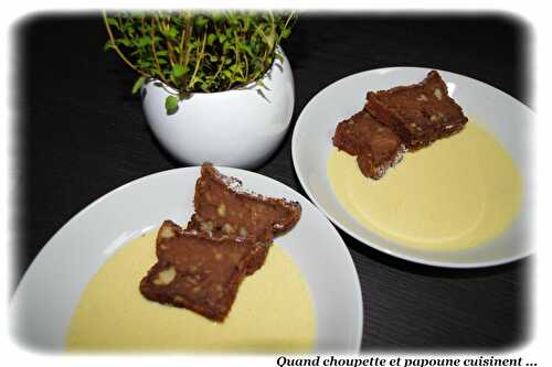 PUDDING AU CHOCOLAT ET SA CREME ANGLAISE